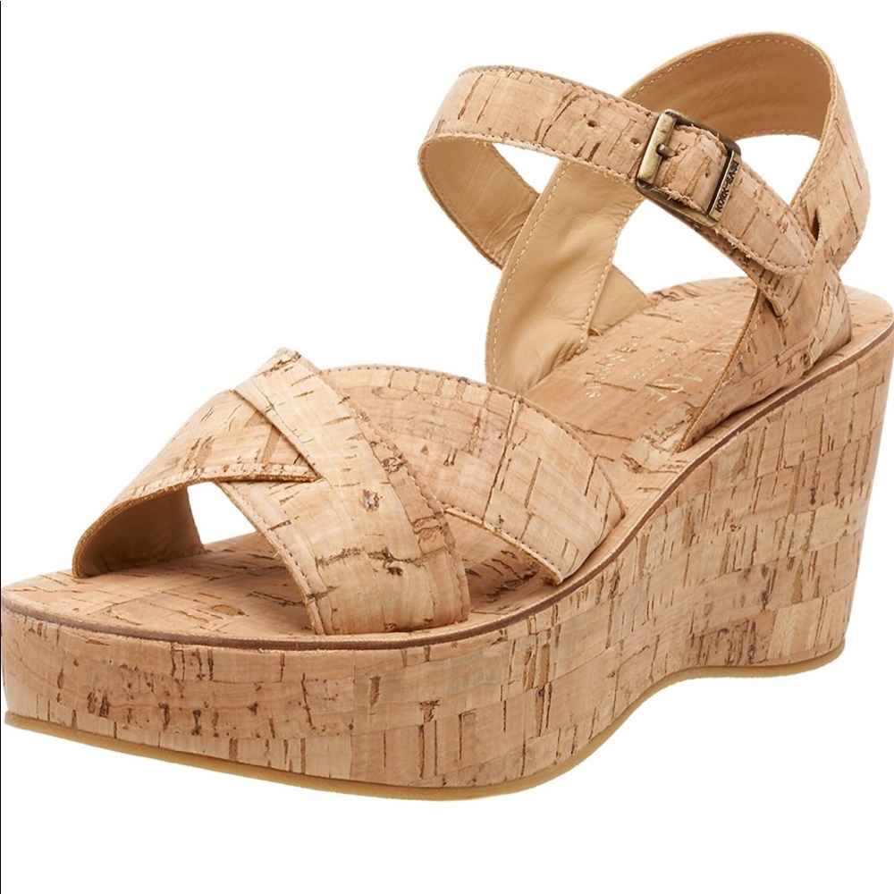 Kork Ease All Cork Wedge Sandals W size 8